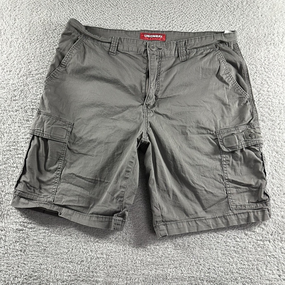 Union Bay‎ Cargo Shorts Mens 36 Gray Lightweight Hiking Outdoors 9"